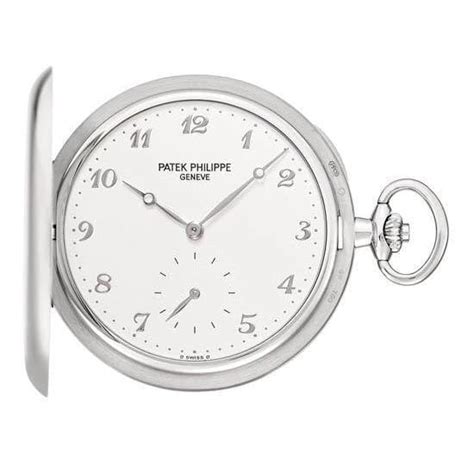 patek philippe 980g-010 18k white gold hunter pocket watch